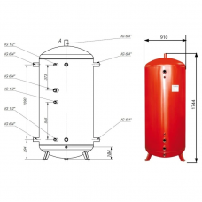 Теплоакумулятор Thermo Alliance TA-ТАМ-00 750 без ізоляції